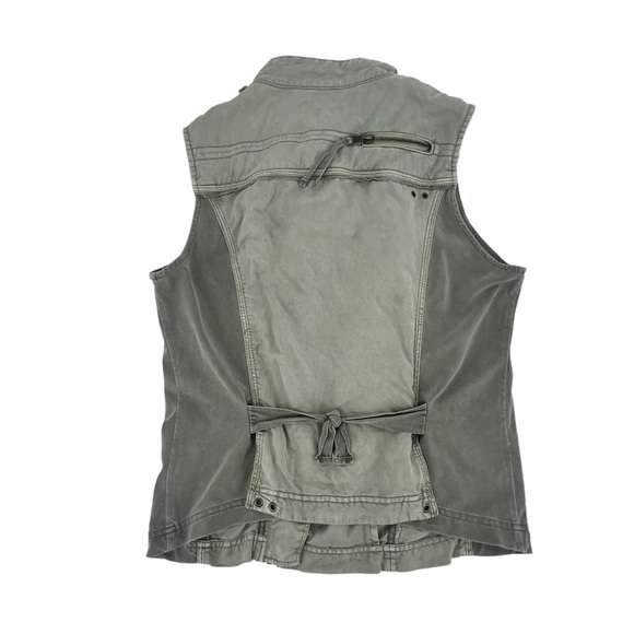 Braeve Green Multi Zipper Utility Safari Vest Size Large Women's - Picture 3 of 5
